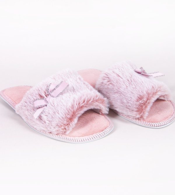 Kapcie damskie z kokardą